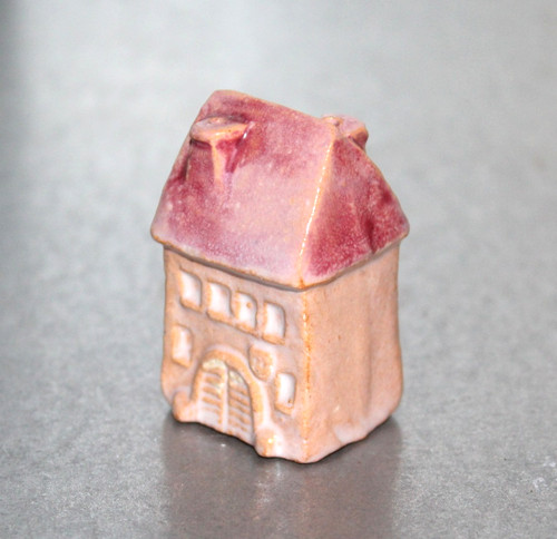 Kleine ton glasiert figur haus - ton,
