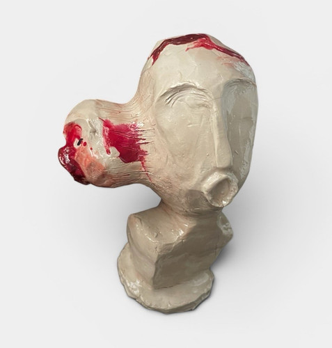 Abstrakte ton figur büste - ton-figur,