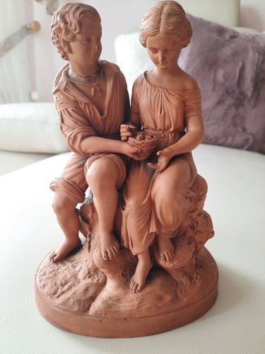 Schuppenfund alte tonfigur - schuppenfund,,