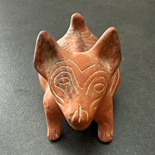 Handgefertigte tonfigur hund - handgefertigte,