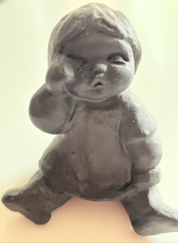 Alte tonfigur weinendes - alte,
