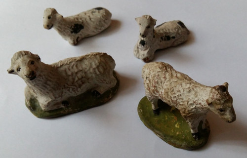Antike krippenfiguren schafe - antike,