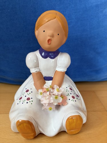 Glasierte ton mädchenfigur - glasierte, ton-mädchenfigur