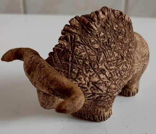 Vintage bison büffel skulptur - bison,