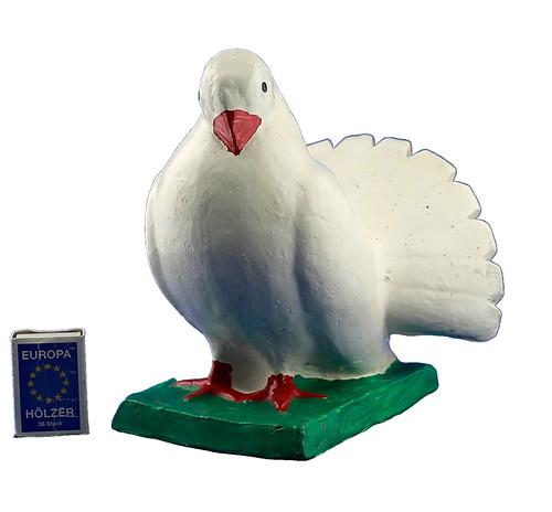 Pfauentaube keramikfigur - pfauentaube,