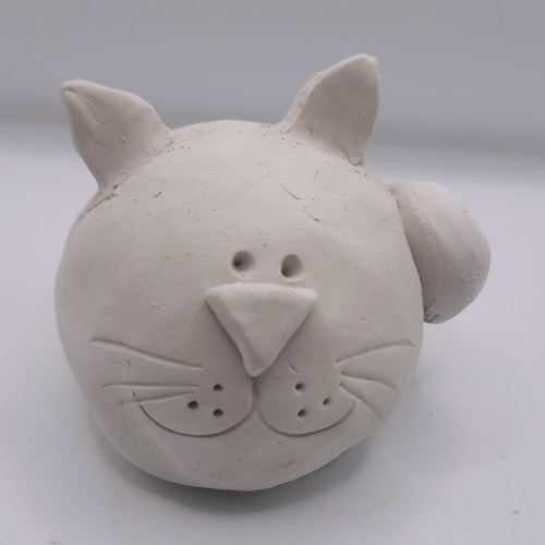 Dekofiguren katzenkopf grau - katzenkopf,
