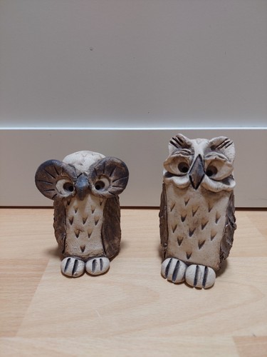 Eulen set tonfiguren - eulen, tonfiguren/