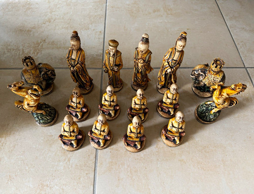 Vintage schachfiguren aus - vintage,